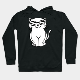 Cat Wearing Sunglasses - funny cat design Hoodie